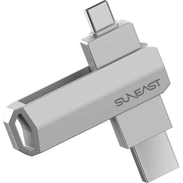 SUNEAST Revolve R5 外付けポータブル スティック型SSD シルバー PC Mac iPhone iPad Android PS5対応