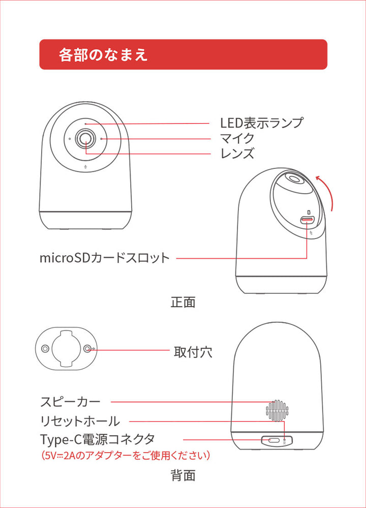 SwitchBot 見守りカメラPlus 5MP 屋内カメラ スマートホーム