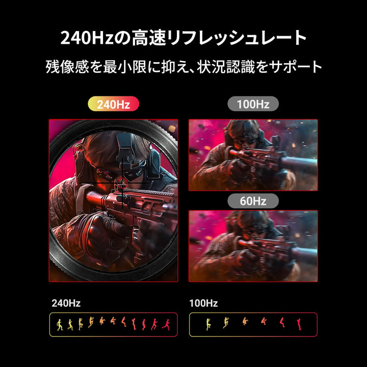 Team GRAPHT Gaming Monitor  27インチ ゲーミングモニター WQHD (2560×1440) QD-OLED パネル搭載    応答速度0.03ms  240Hz 縦横回転 高さ調整 DisplayPort HDMIx2 DCI-P3 Adobe RGB sRGB ディスプレイ