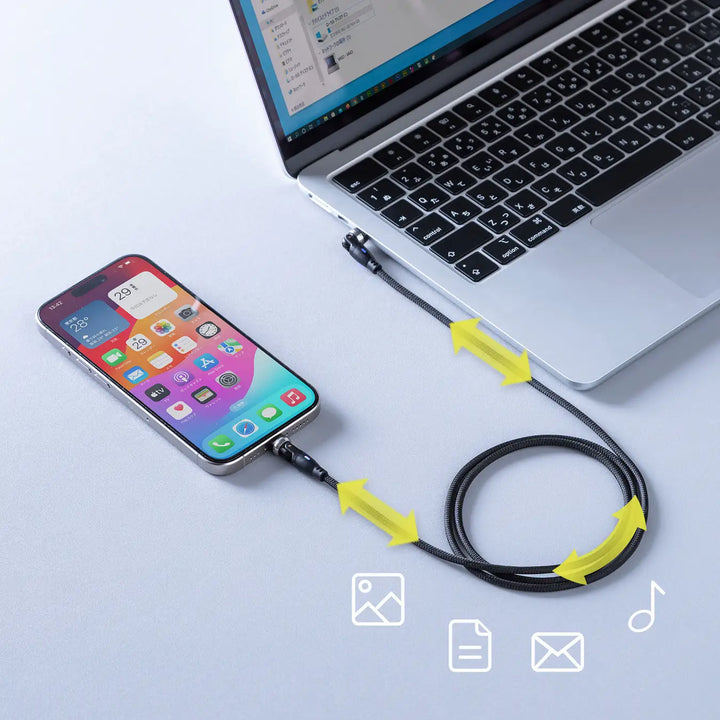 SANWA USB-C 充電ケーブル PD100W 急速充電対応 両端回転コネクタ USB2.0 Type-C ケーブル Nintendo Switch  iPhone iPad Macbook ノートパソコン 対応