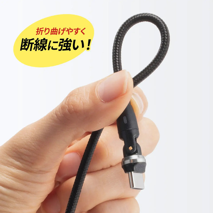 SANWA USB-C 充電ケーブル PD100W 急速充電対応 両端回転コネクタ USB2.0 Type-C ケーブル Nintendo Switch  iPhone iPad Macbook ノートパソコン 対応