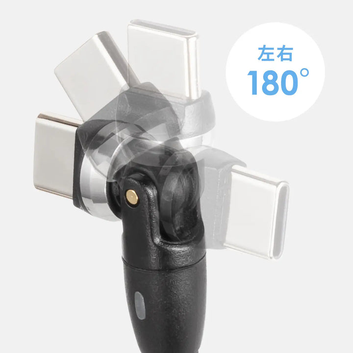 SANWA USB-C 充電ケーブル PD100W 急速充電対応 両端回転コネクタ USB2.0 Type-C ケーブル Nintendo Switch  iPhone iPad Macbook ノートパソコン 対応