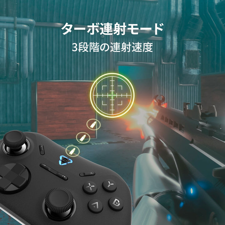 Team GRAPHT Omni ワイヤレス ゲーミングコントローラー ポーリングレート 1,000Hz ジャイロセンサー搭載 ターボモード  Windows PC / Nintendo Switch / Android 対応 Xinput DirectInput 軽量ゲームパッド