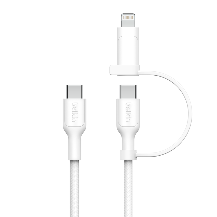 BELKIN BoostCharge Pro  2-in-1ケーブル 1.5m USB-C & ライトニング端子 最大60W USB充電ケーブル