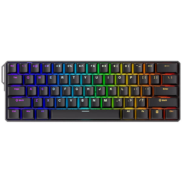 MonsGeek FUN60 Ultra TMRセンサー アルミボディ 0.01mm ラピッドトリガー対応 磁気スイッチ Akko Glare Magnetic Switch 英語配列 テンキーレス 8K ホットスワップ MagMech(メカニカルスイッチ互換)SnapKeys (SOCD)対応 ARGB対応 高コスパ ゲーミングキーボード