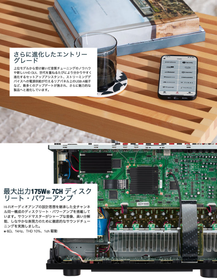 DENON AVR-X1800H 7.2 ch AVサラウンドレシーバー | Dolby Atmos | DTS:X | 8K/60Hz | HDR10+対応