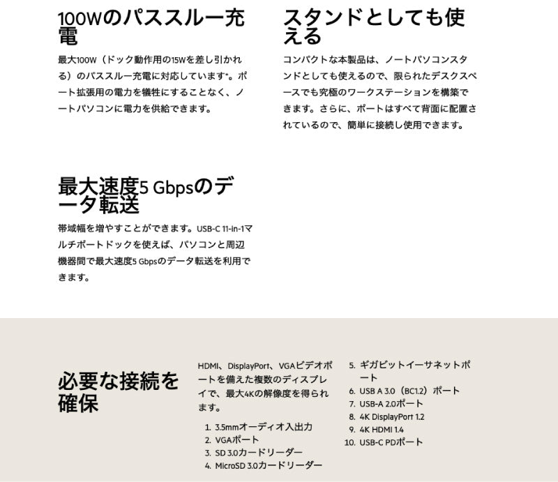 BELKIN CONNECT USB Type-C 11-in-1 マルチポートドック PD対応