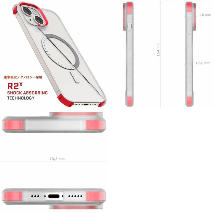 GHOSTEK iPhone 15 シリーズ Covert MagSafe対応 抗菌 クリアタフケース スマホケース  スマホカバー 携帯ケース