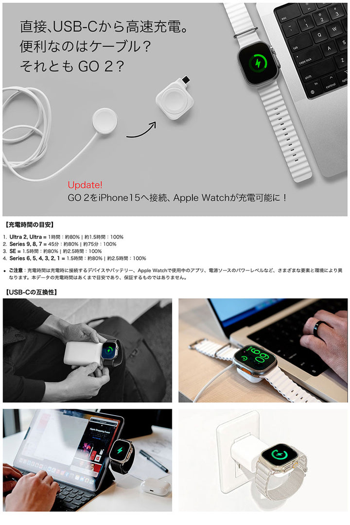 Three1 Design hellomaco GO 2 Apple Watch MFi 高速充電ドック ホワイト