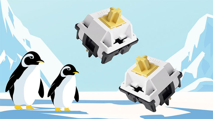 Akko Penguin スイッチ (Silent) 45pcs メカニカル キーボード用