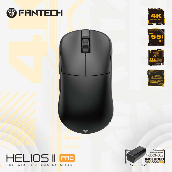 Fantech HELIOS Ⅱ PRO 4K  超軽量 55g ワイヤレス ゲーミングマウス 4k ポーリング レートドングル 同梱 XD3V3 4K【国内正規品】