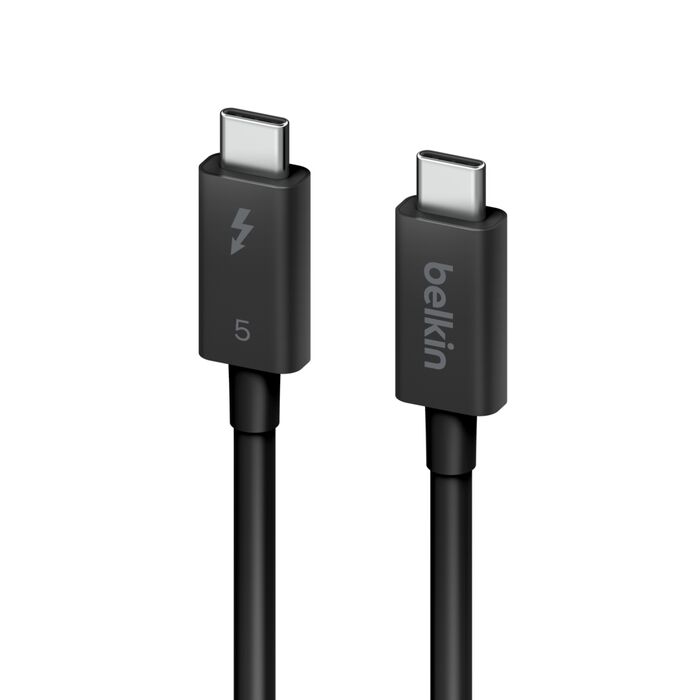 BELKIN CONNECT Thunderbolt 5 ケーブル 1.0m 8Kモニター対応 最大80Gbps  Thunderbolt 4 / 3 USB4 USB-C 互換 最大240W電力供給