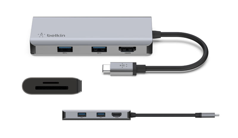 BELKIN CONNECT USB-C 5-in-1 マルチポート アダプターハブ 4K HDMI / SD / micro SD / USB A x2 / USB Type-C