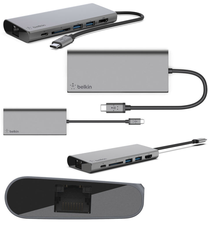 BELKIN USB-C マルチメディアハブ(60W、4K対応)