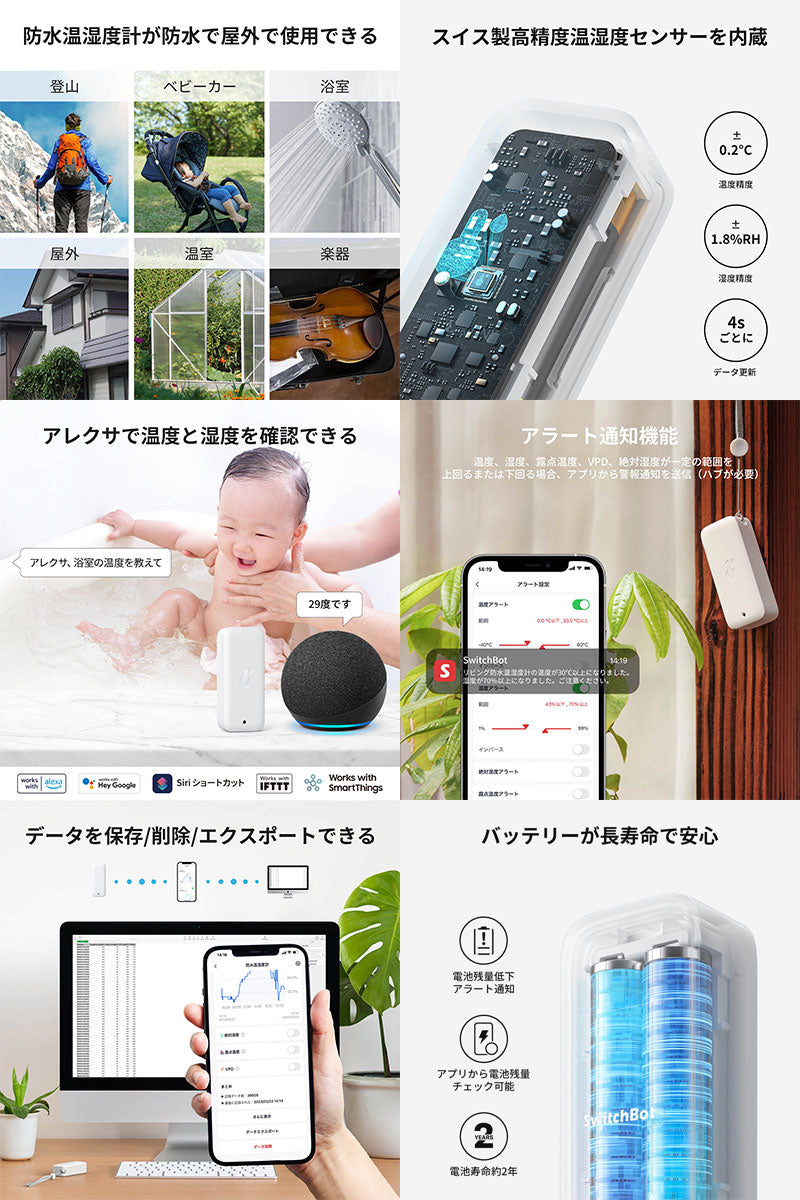 SwitchBot 防水温湿度計