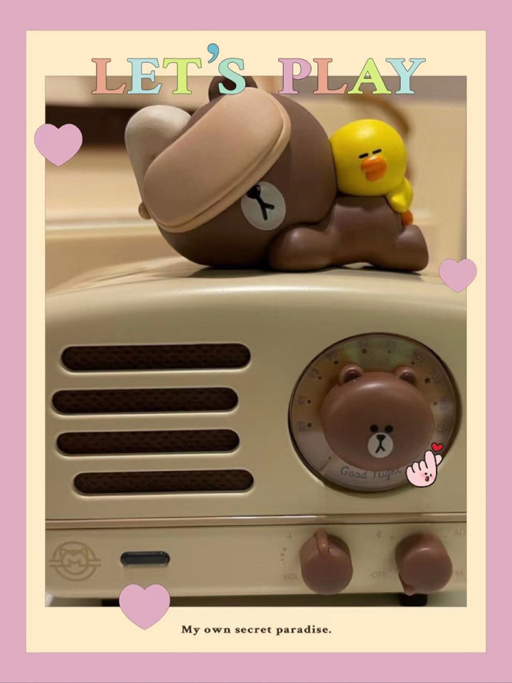 MUZEN OTR Metal & LINE FRIENDS Bluetooth 5.0 ワイヤレス FMラジオ スピーカー