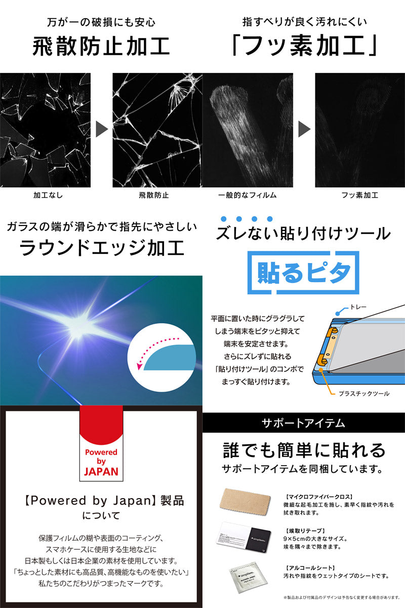 Simplism iPad 9th / 8th / 7th / 10.5インチ iPad Pro / Air 第3世代 液晶保護強化ガラス