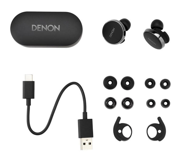 DENON PerL Pro True Wireless Earbuds 適応型ハイブリッドノイズキャンセリング 完全ワイヤレスイヤホン Bluetooth 5.3 Masimo AATパーソナライズ機能搭載 ブラック