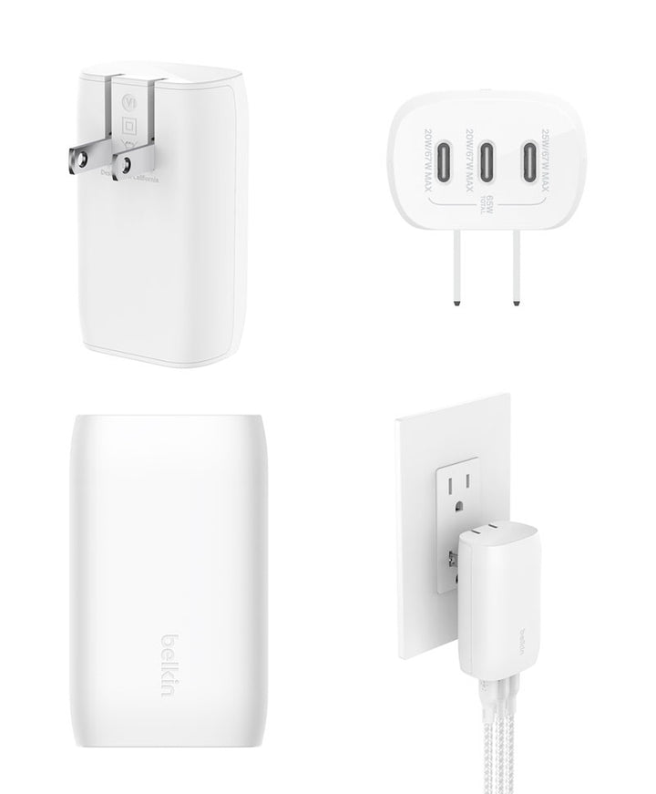 BELKIN BoostCharge USB-C 3ポート充電器 PPS 最大67W PD対応