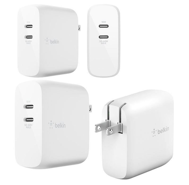 BELKIN BoostCharge 68W (18W / 50-60W USB Type-C 2ポート) USB Type-C PD GaN 充電器 PD対応