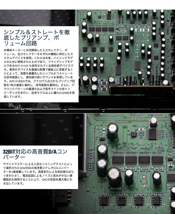 DENON AVR-X1800H 7.2 ch AVサラウンドレシーバー | Dolby Atmos | DTS:X | 8K/60Hz | HDR10+対応