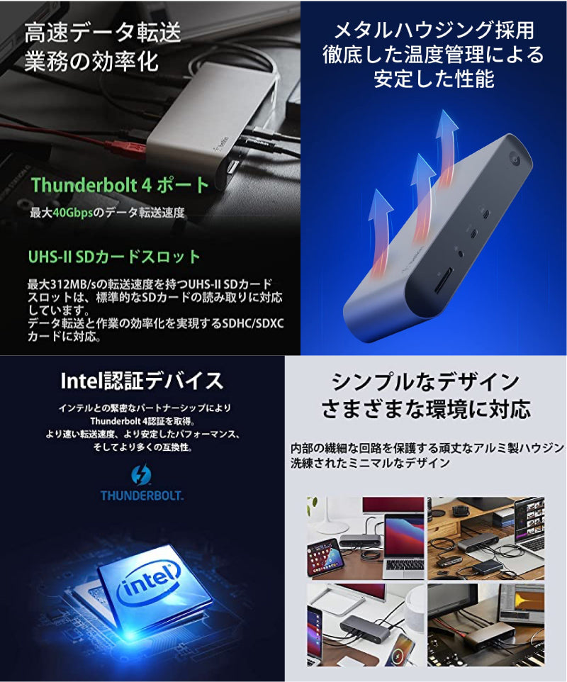 BELKIN CONNECT Pro Thunderbolt 4 12-in-1 ドッキングステーション 90W PD 3.0対応