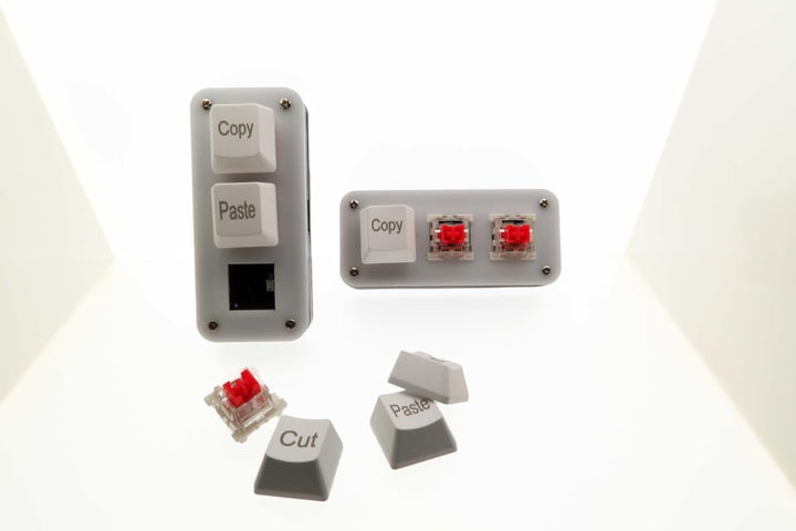 XYZA Tiny Keyboard 3Key for Mac / iPad コピーペーストカット 超小型コピペ専用 赤軸 3ボタン 有線キーボード