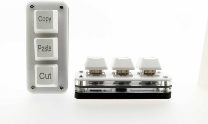 XYZA Tiny Keyboard 3Key for Mac / iPad コピーペーストカット 超小型コピペ専用 赤軸 3ボタン 有線キーボード