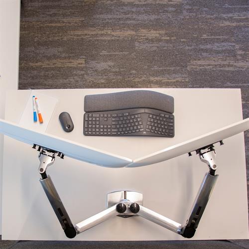 ERGOTRON LX デスクマウント デュアル モニターアーム 縦/横型 24インチ(6.4~18.1kg)まで対応