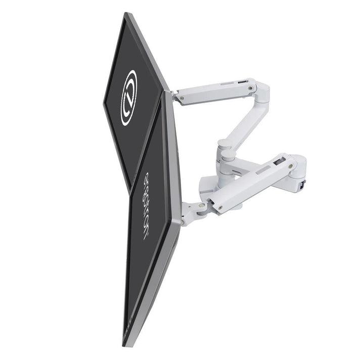 ERGOTRON LX デスクマウント デュアル モニターアーム 横型 ホワイト 27インチ(6.4~18.1kg)まで対応