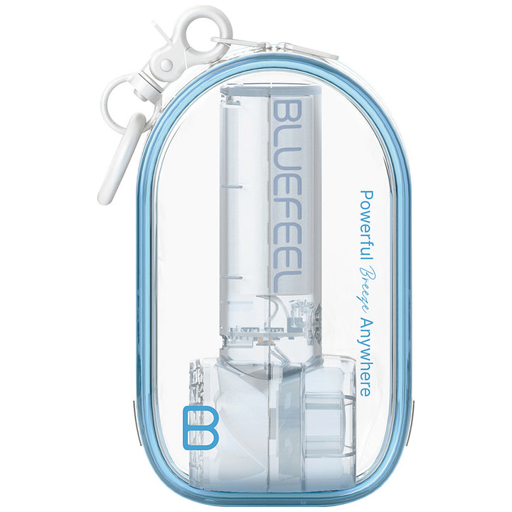 BLUEFEEL ミニ Z ポーチファン 超コンパクト ポータブル扇風機 最大風速15m/s ポーチ付き