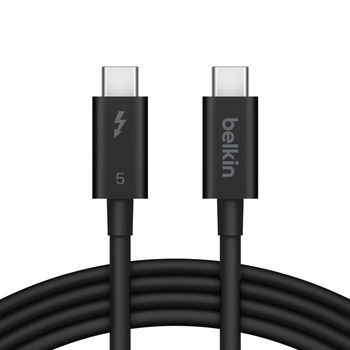 BELKIN CONNECT Thunderbolt 5 ケーブル 1.0m 8Kモニター対応 最大80Gbps  Thunderbolt 4 / 3 USB4 USB-C 互換 最大240W電力供給