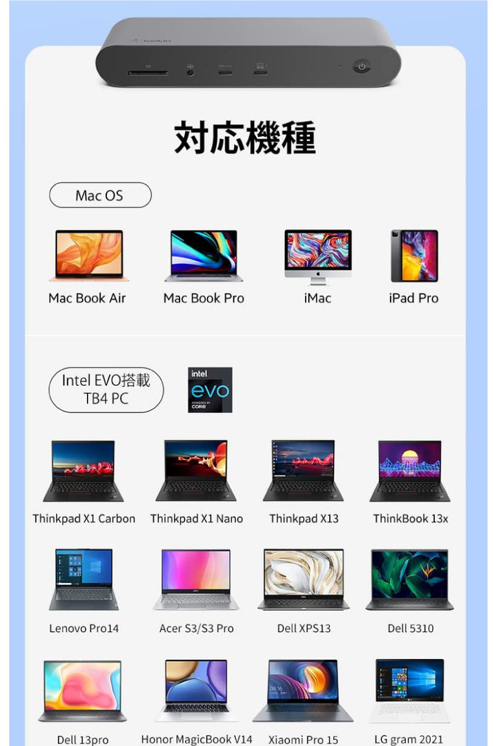 BELKIN CONNECT Pro Thunderbolt 4 12-in-1 ドッキングステーション 90W PD 3.0対応