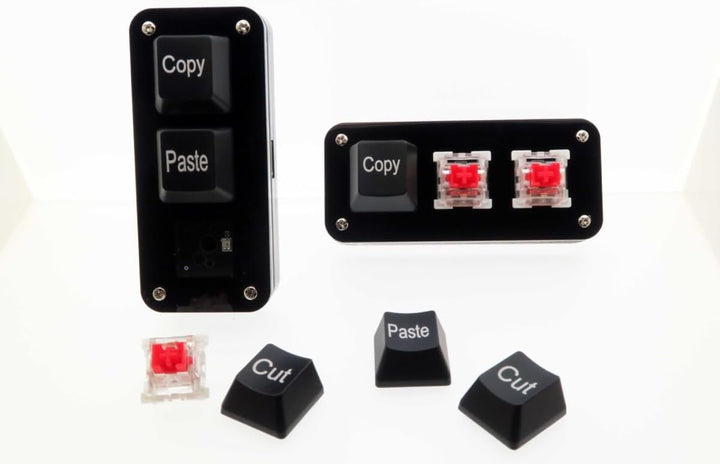 XYZA Tiny Keyboard 3Key for Mac / iPad コピーペーストカット 超小型コピペ専用 赤軸 3ボタン 有線キーボード