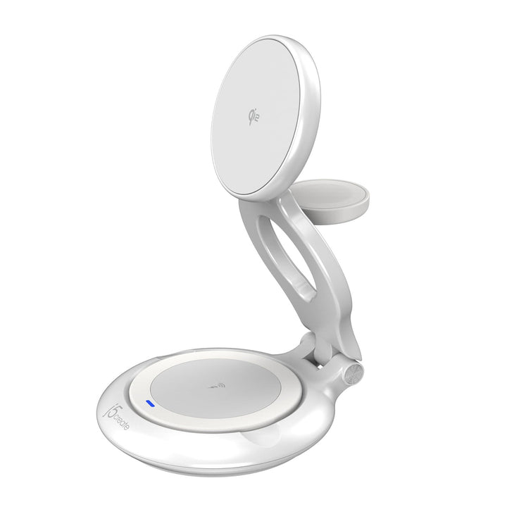 j5 create Qi2急速 15W充電対応 3in1 マグネット ワイヤレス充電器 スタンドコンパクト型