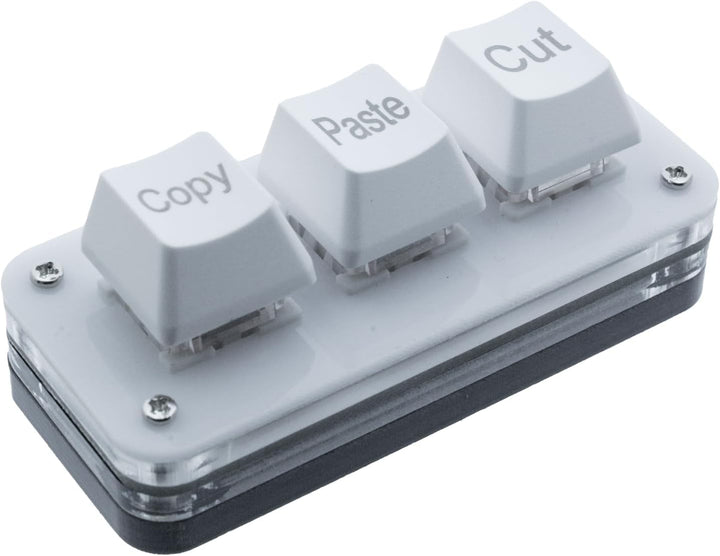 XYZA Tiny Keyboard 3Key for Mac / iPad コピーペーストカット 超小型コピペ専用 赤軸 3ボタン 有線キーボード