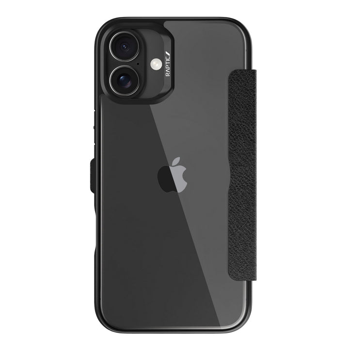 RAPTIC iPhone 16 シリーズ Urban Folio 手帳型ハイブリッドケース Black スマホケース  スマホカバー 携帯ケース
