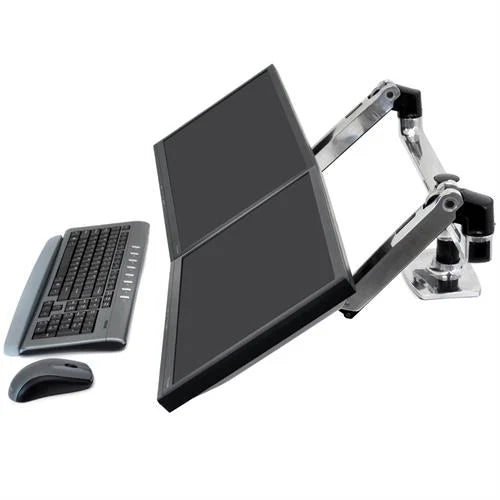 ERGOTRON LX デスクマウント デュアル モニターアーム 横型 27インチ(6.4~18.1kg)まで対応
