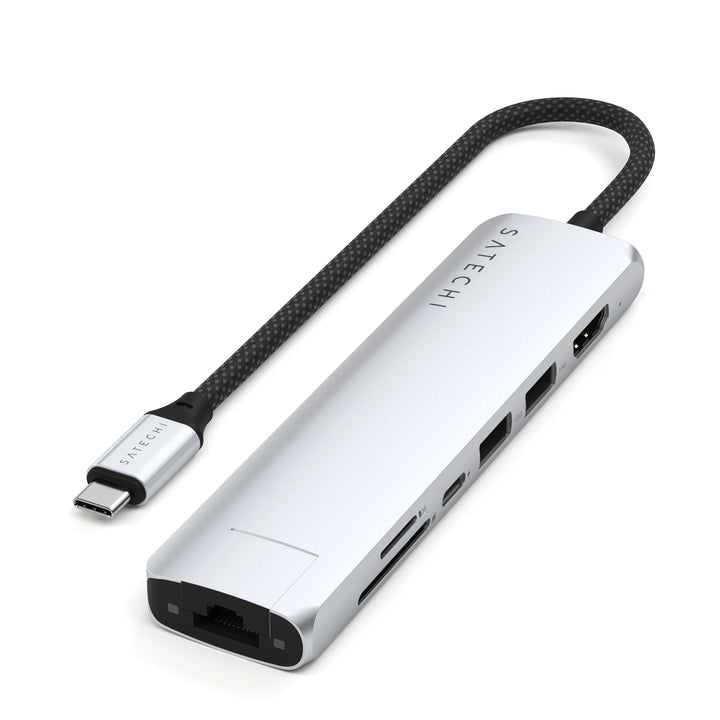 Satechi 7-in-1 USB-C Slim Multiport Adapter with Ethernet PD対応 スリムマルチポートアダプター with イーサーネット