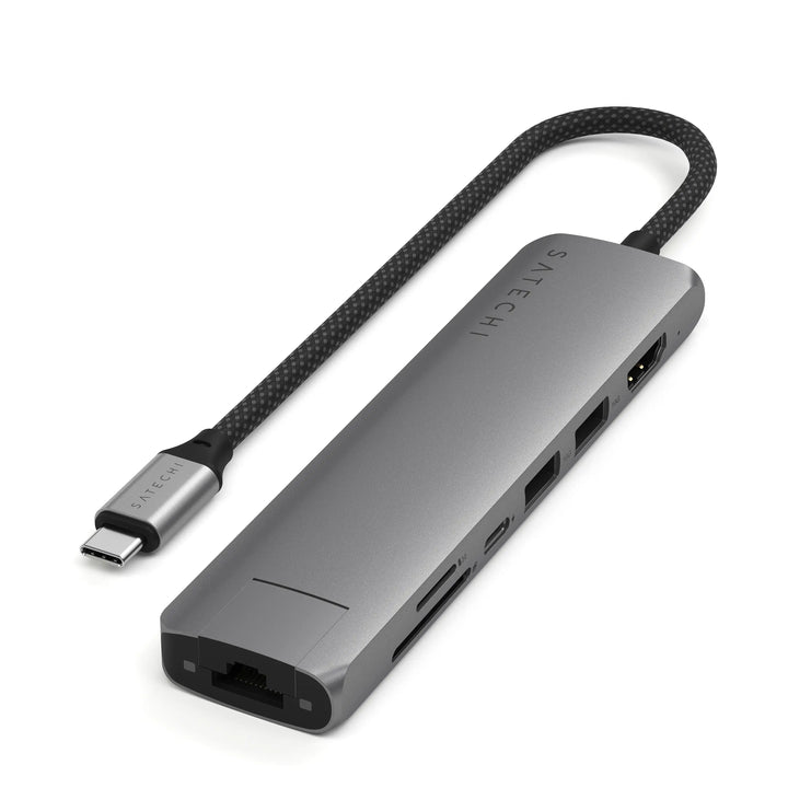Satechi 7-in-1 USB-C Slim Multiport Adapter with Ethernet PD対応 スリムマルチポートアダプター with イーサーネット