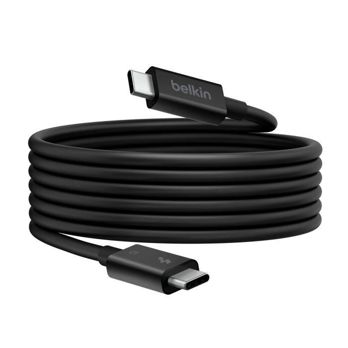 BELKIN CONNECT Thunderbolt 5 ケーブル 1.0m 8Kモニター対応 最大80Gbps  Thunderbolt 4 / 3 USB4 USB-C 互換 最大240W電力供給