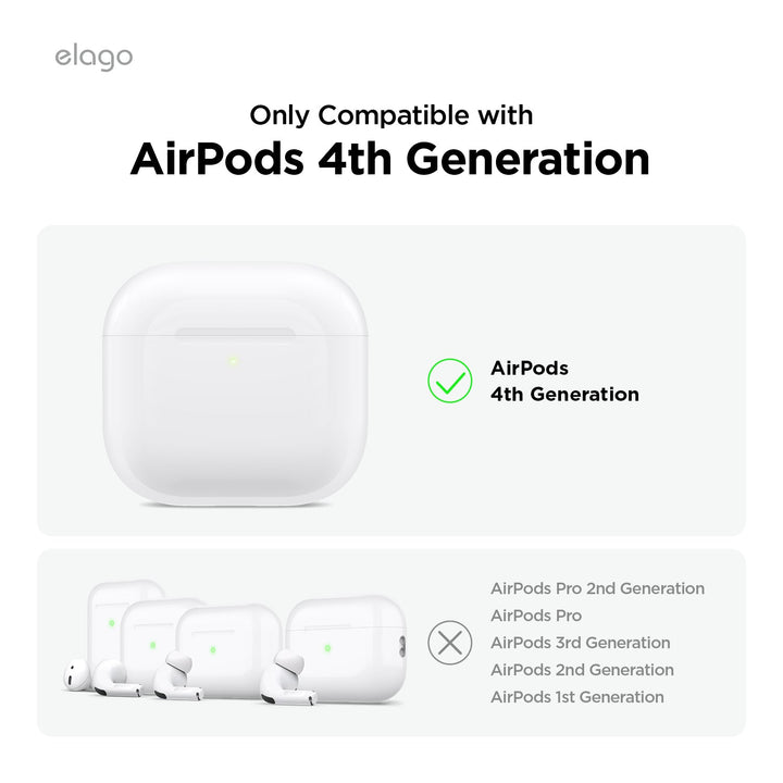 elago AirPods 4 LIQUID HYBRID HANG カラビナ付き シリコンケース