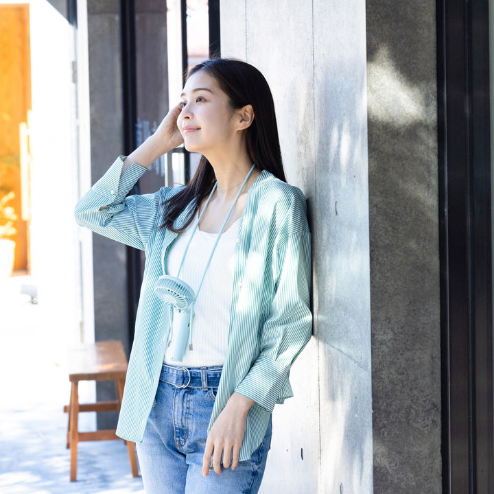 ELAiCE iFan PortaS2 25 3WAY 大風量マルチハンディファン ポータブル扇風機 手持ち式 首掛け式 卓上扇風機 暑さ対策