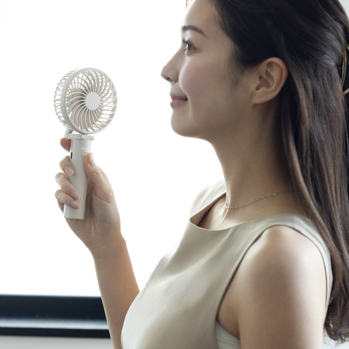 ELAiCE iFan PortaS2 25 3WAY 大風量マルチハンディファン ポータブル扇風機 手持ち式 首掛け式 卓上扇風機 暑さ対策