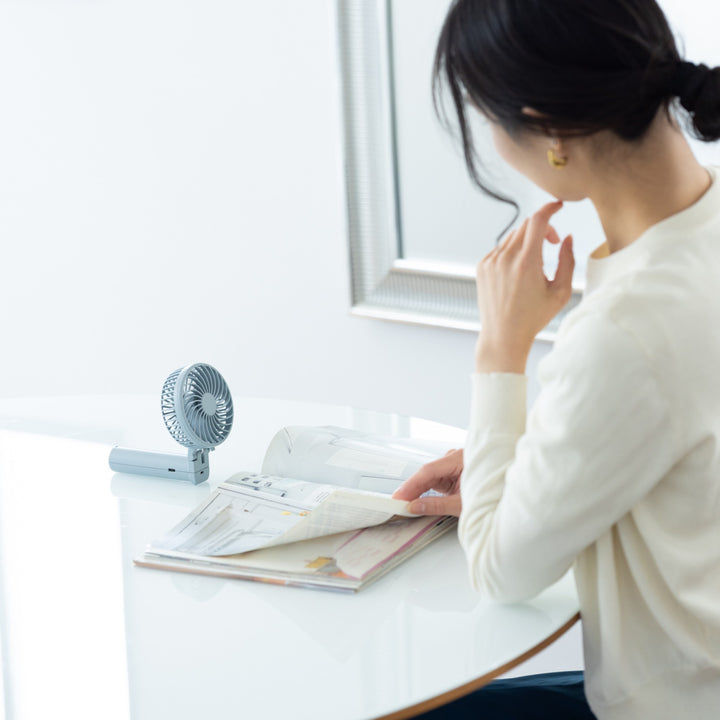 ELAiCE iFan PortaS2 25 3WAY 大風量マルチハンディファン ポータブル扇風機 手持ち式 首掛け式 卓上扇風機 暑さ対策