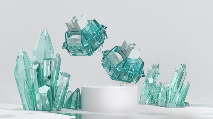 Akko Creamy Cyan スイッチ 押下圧50gf クリッキー 5ピン 45個入り メカニカル キーボード用