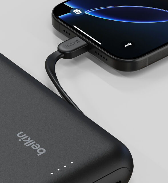 BELKIN BoostCharge 30W Power Bank 20000mAh ケーブル内蔵 モバイルバッテリー PD対応