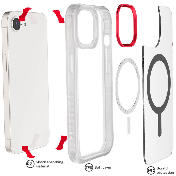 GHOSTEK iPhone 16e Covert MagSafe対応 抗菌 クリアタフケース スマホケース スマホカバー アイフォン