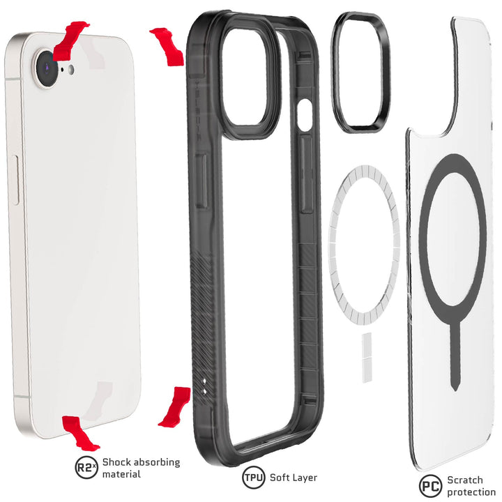 GHOSTEK iPhone 16e Covert MagSafe対応 抗菌 クリアタフケース スマホケース スマホカバー アイフォン