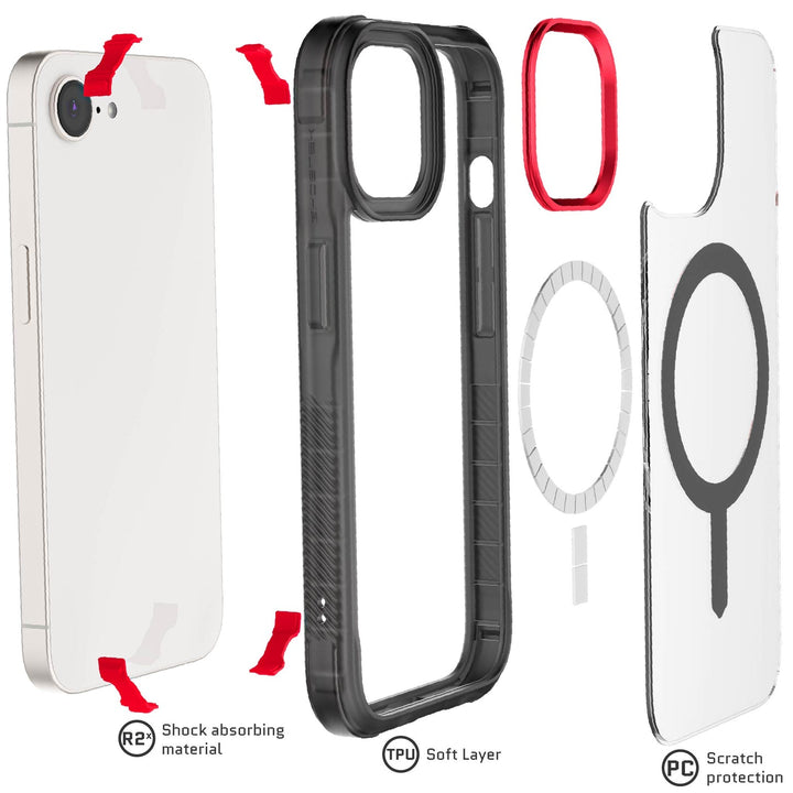 GHOSTEK iPhone 16e Covert MagSafe対応 抗菌 クリアタフケース スマホケース スマホカバー アイフォン